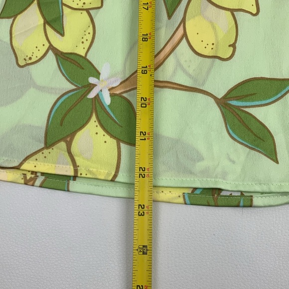 Ryegrass Lemon Print Ruffle Sleeve Top Size Large Green Yellow New NWT - Picture 9 of 11